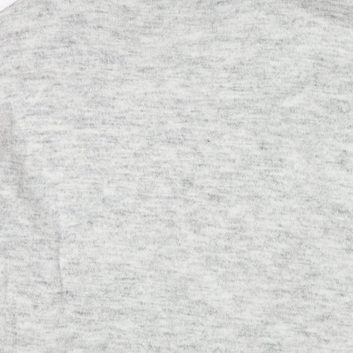 New Look Womens Grey Mock Neck Acrylic Pullover Jumper Size S
