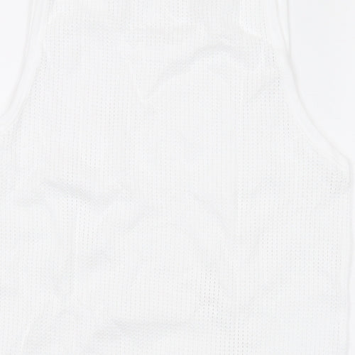 Marks and Spencer Mens White Cotton T-Shirt Size S Round Neck