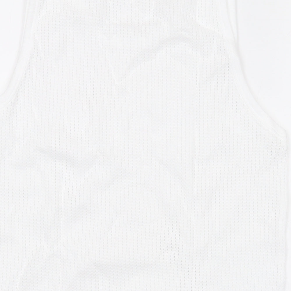 Marks and Spencer Mens White Cotton T-Shirt Size S Round Neck