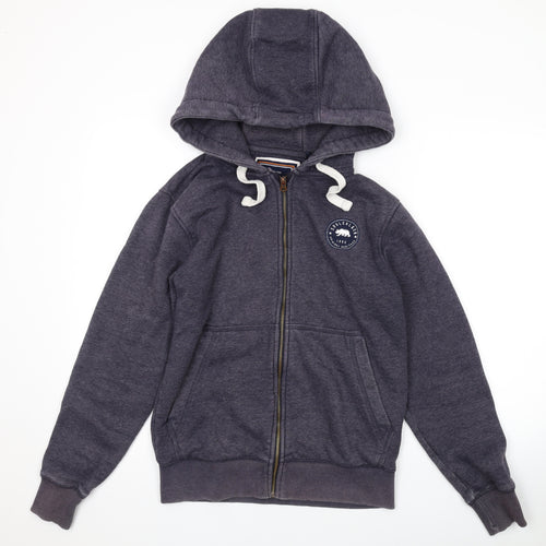 SoulCal&Co Mens Grey Cotton Full Zip Hoodie Size M