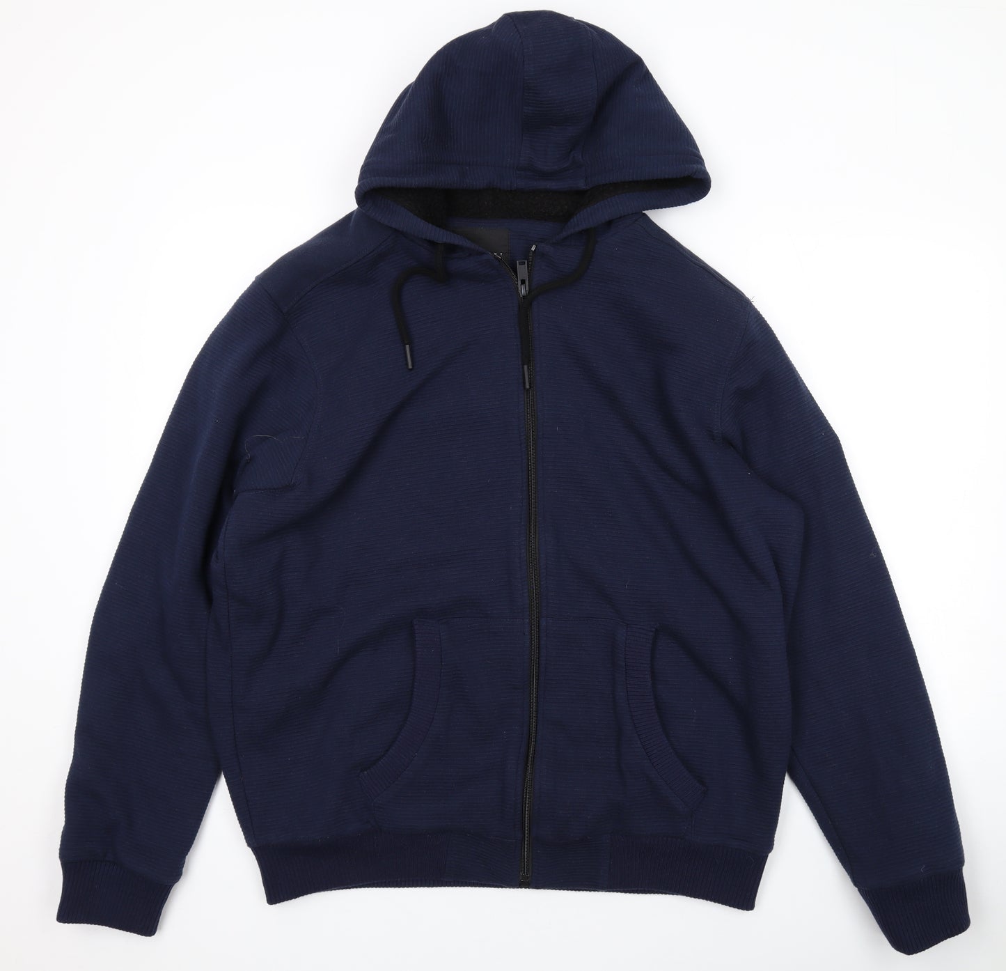 Dissident Mens Blue Polyester Full Zip Hoodie Size XL