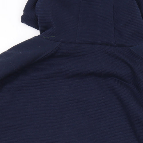 Dissident Mens Blue Polyester Full Zip Hoodie Size XL