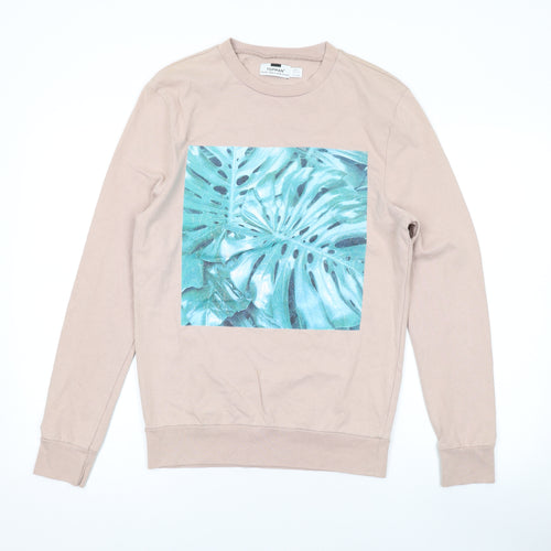 Topman Mens Pink Cotton Pullover Sweatshirt Size XS