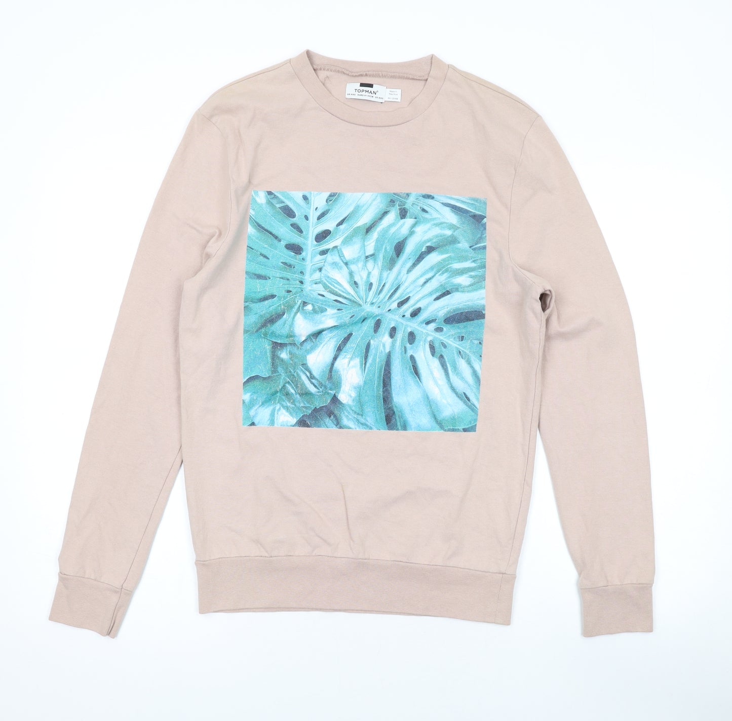 Topman Mens Pink Cotton Pullover Sweatshirt Size XS