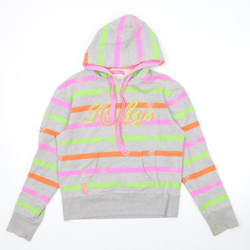 Henleys Womens Multicoloured Striped Cotton Pullover Hoodie Size XS Pullover