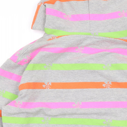Henleys Womens Multicoloured Striped Cotton Pullover Hoodie Size XS Pullover