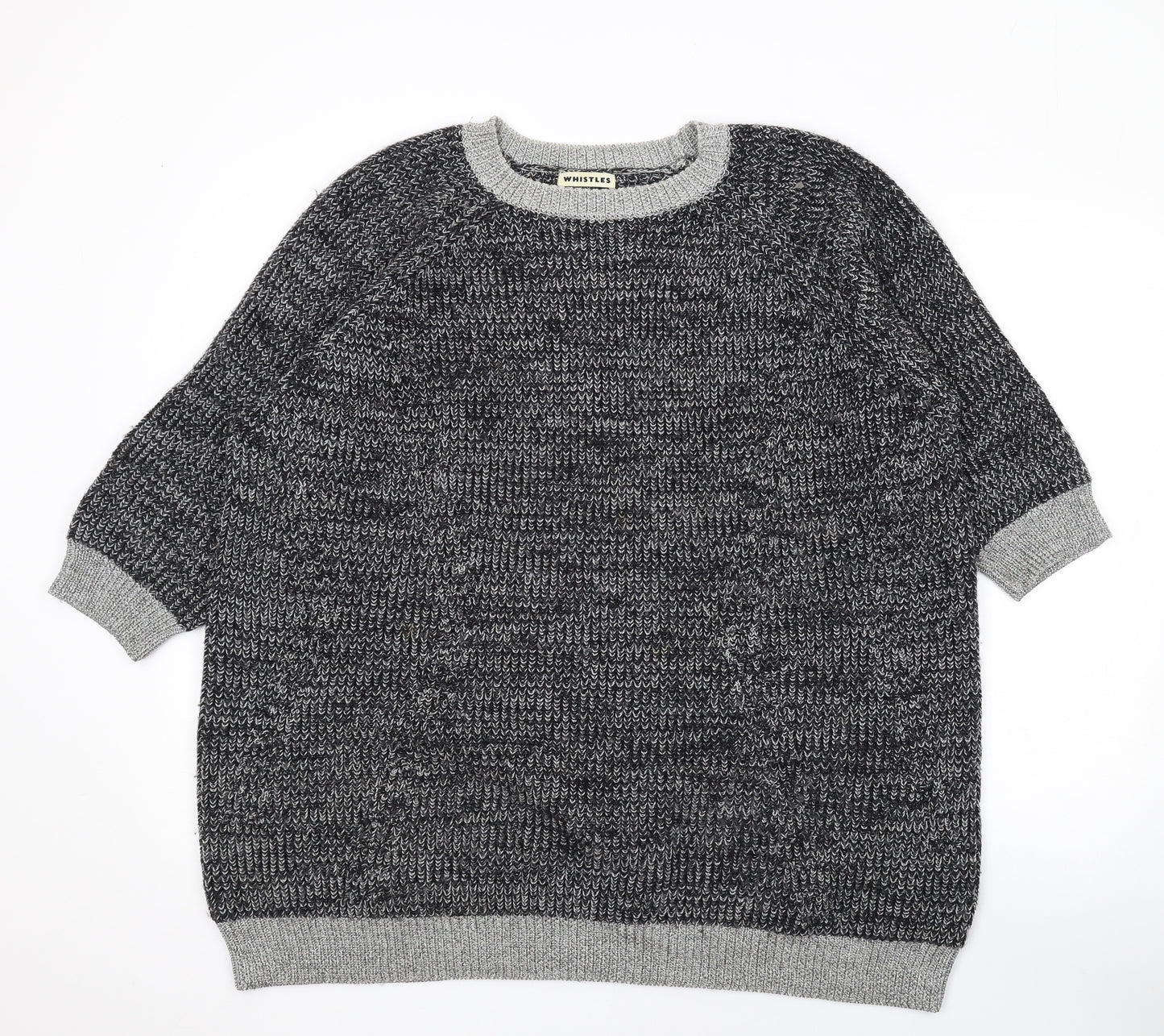 Whistles Womens Black Round Neck Wool Pullover Jumper Size M