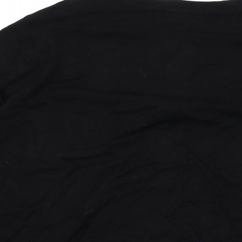 Marks and Spencer Womens Black Round Neck Viscose Cardigan Jumper Size 18