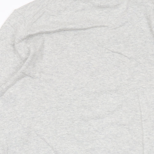 Burton Mens Grey V-Neck Cotton Pullover Jumper Size S Long Sleeve