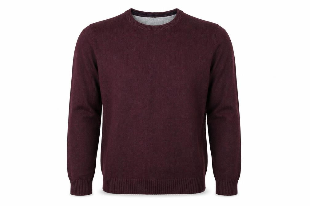 Kronstadt Mens Purple Round Neck Cotton Pullover Jumper Size S Long Sleeve