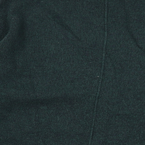 H&M Womens Green V-Neck Acrylic Pullover Jumper Size S