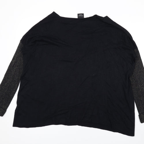 Bitte Kai Rand Womens Black Round Neck Viscose Pullover Jumper Size XL