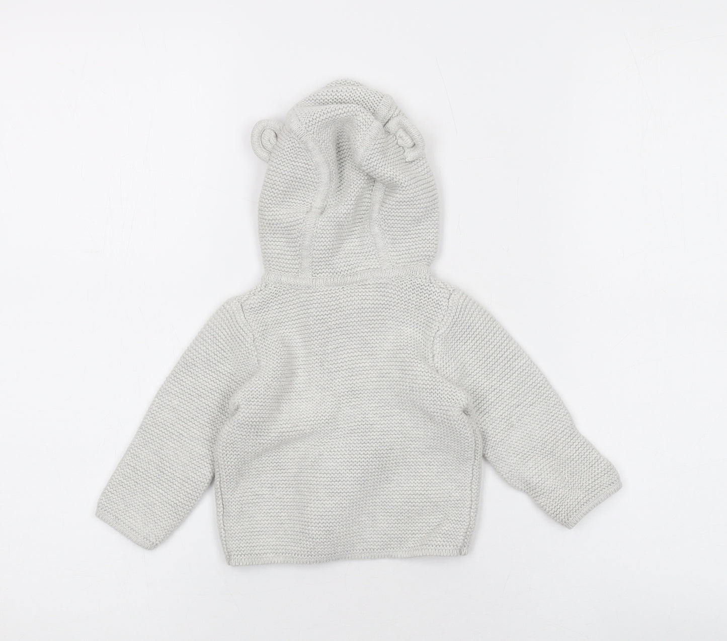 The White Company Baby Grey Coir Cardigan Jumper Size 3-6 Months Button