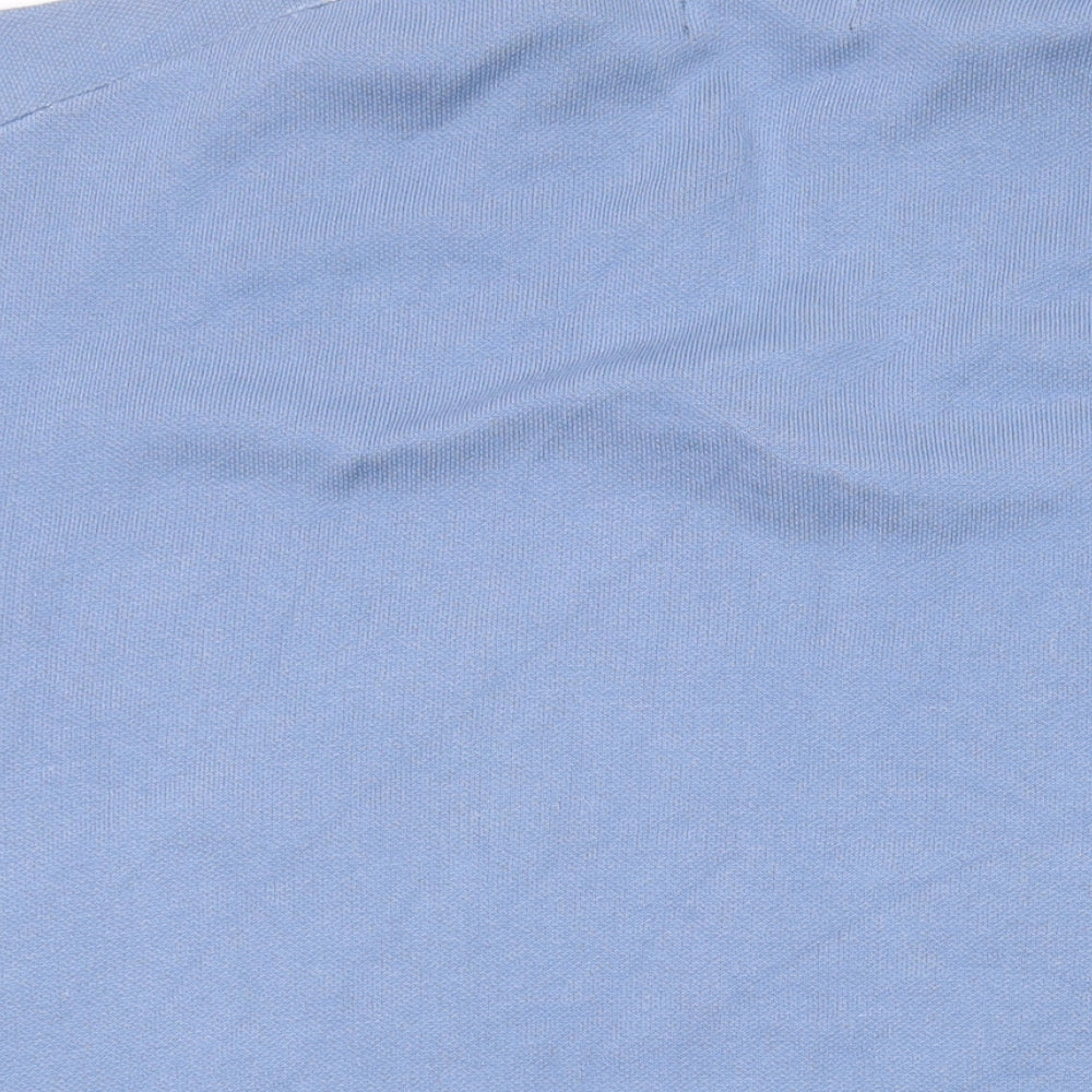 Marks and Spencer Mens Blue Cotton Polo Size 3XL Collared Button