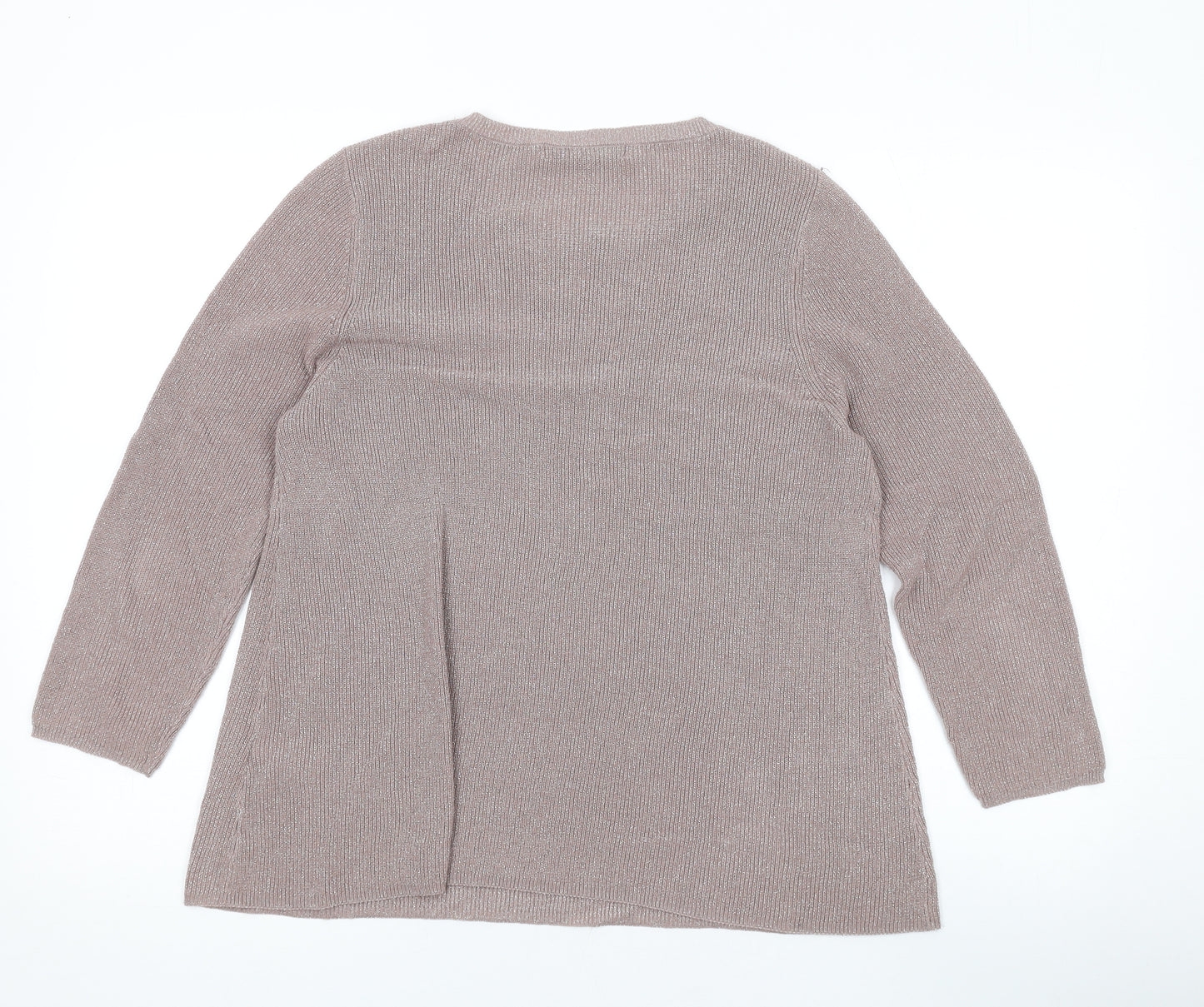 NEXT Womens Pink Scoop Neck Cotton Pullover Jumper Size 12