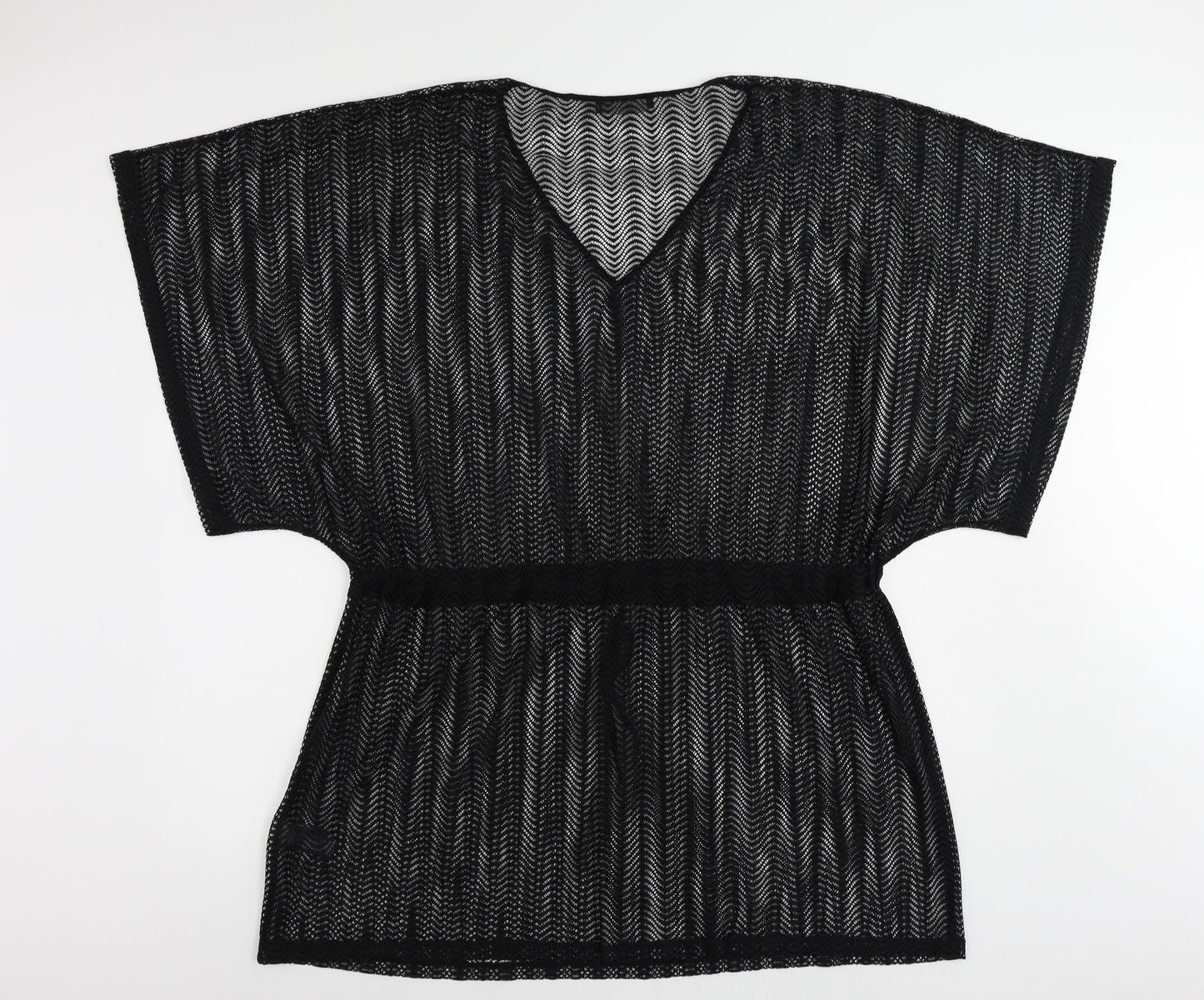 Marks and Spencer Womens Black Polyester Cover Up Size XL - Sheer