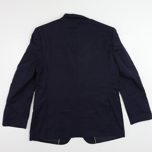 Marks and Spencer Mens Blue Polyester Jacket Suit Jacket Size 42 Regular