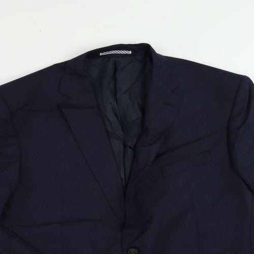 Marks and Spencer Mens Blue Polyester Jacket Suit Jacket Size 42 Regular