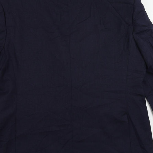 Marks and Spencer Mens Blue Polyester Jacket Suit Jacket Size 42 Regular