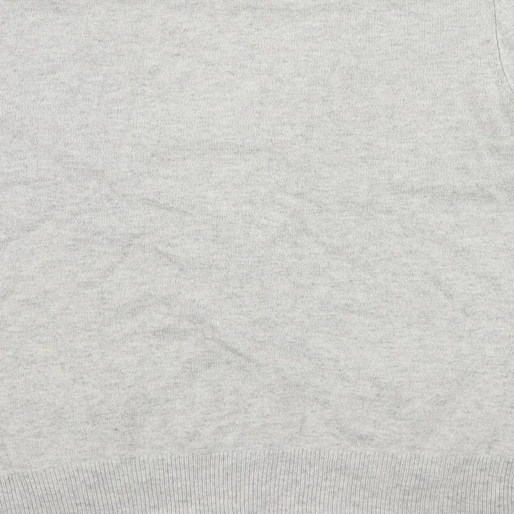 Boden Womens Grey V-Neck Cotton Cardigan Jumper Size 10