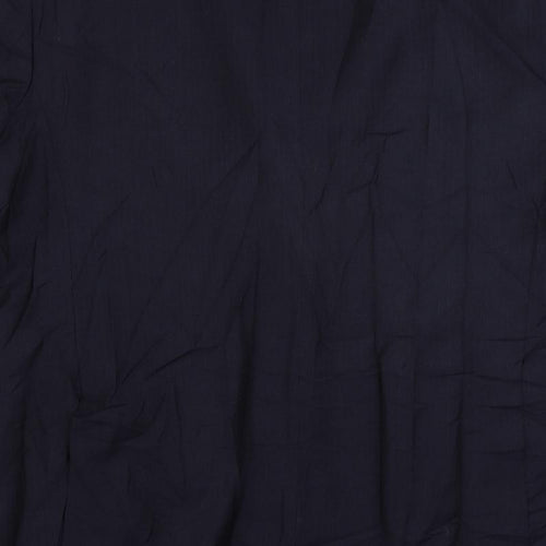 Marks and Spencer Mens Blue Striped Polyester Jacket Suit Jacket Size 46 Regular