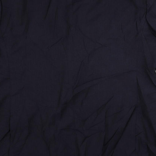 Marks and Spencer Mens Blue Striped Polyester Jacket Suit Jacket Size 48 Regular