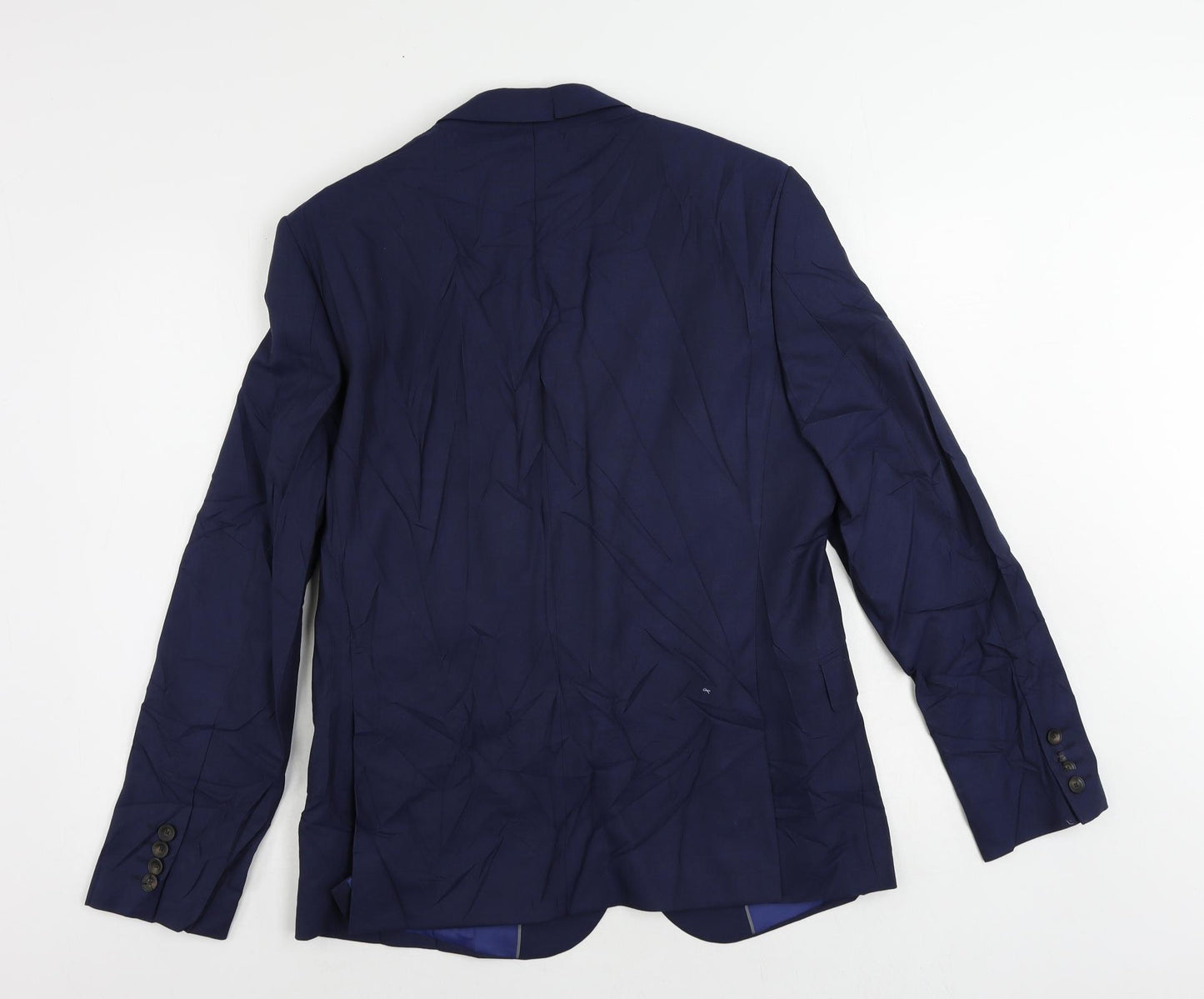 Marks and Spencer Mens Blue Polyester Jacket Suit Jacket Size 42 Regular