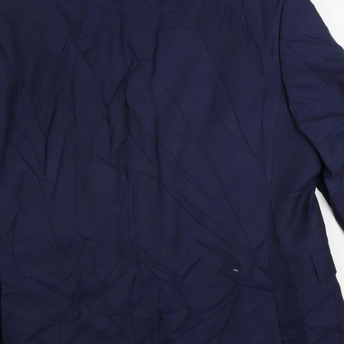 Marks and Spencer Mens Blue Polyester Jacket Suit Jacket Size 42 Regular