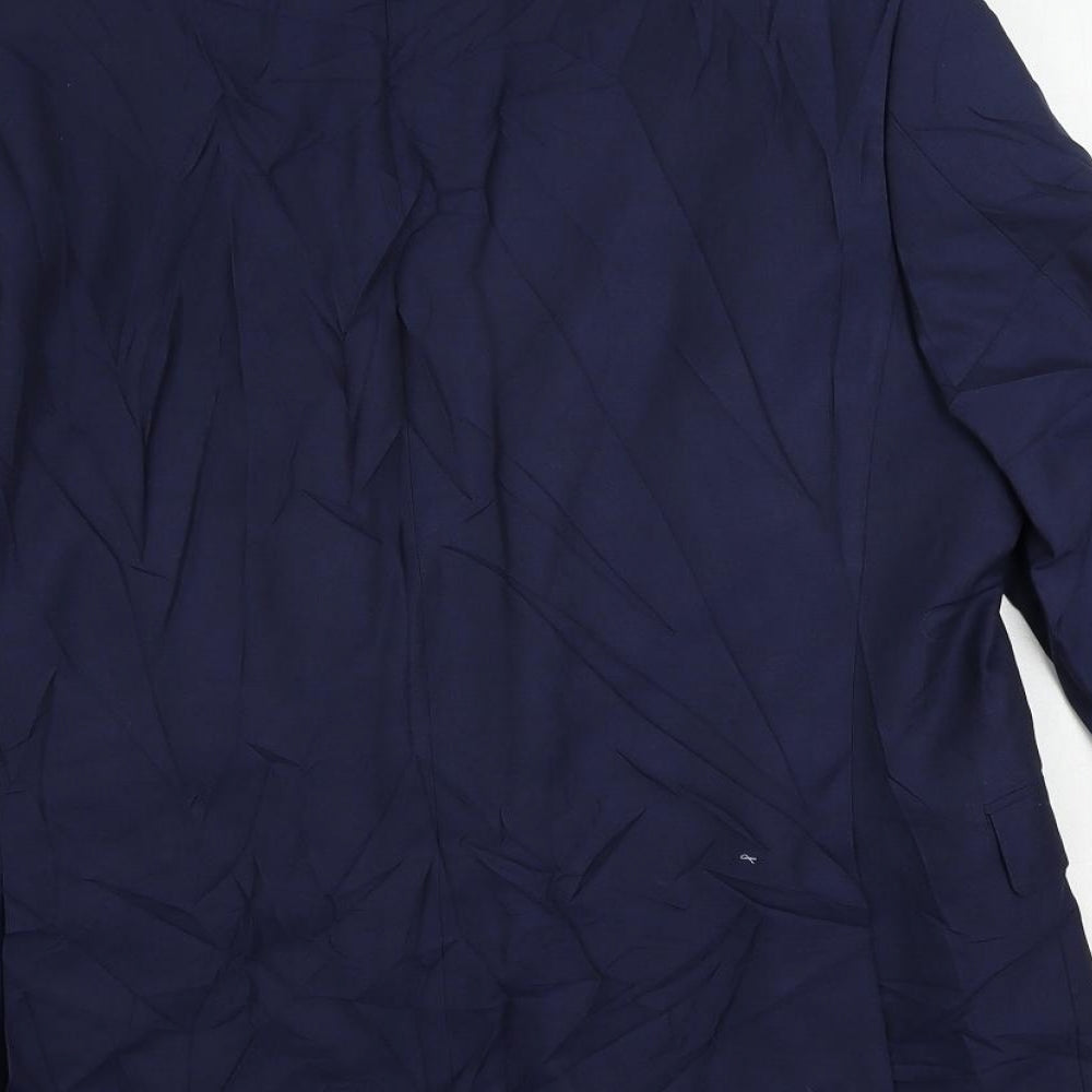 Marks and Spencer Mens Blue Polyester Jacket Suit Jacket Size 42 Regular