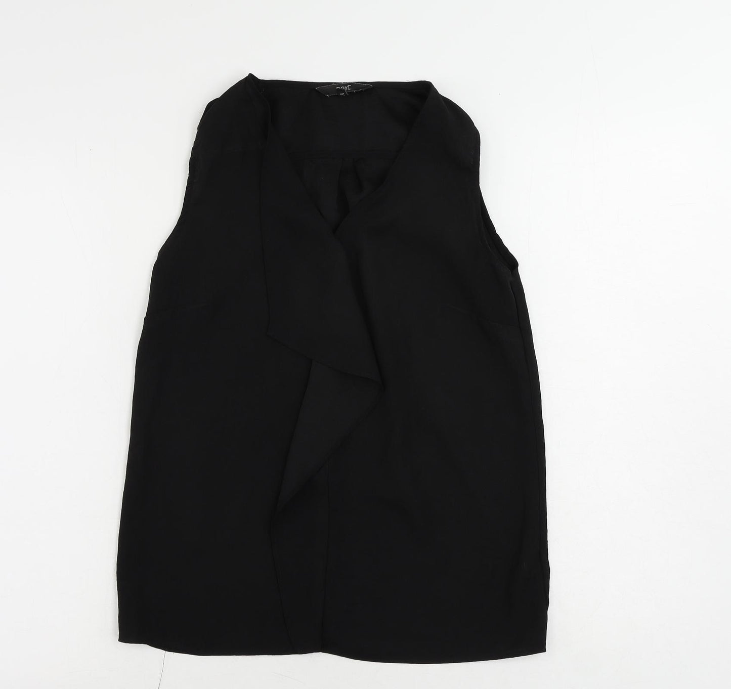 NEXT Womens Black Polyester Basic Blouse Size 6 V-Neck
