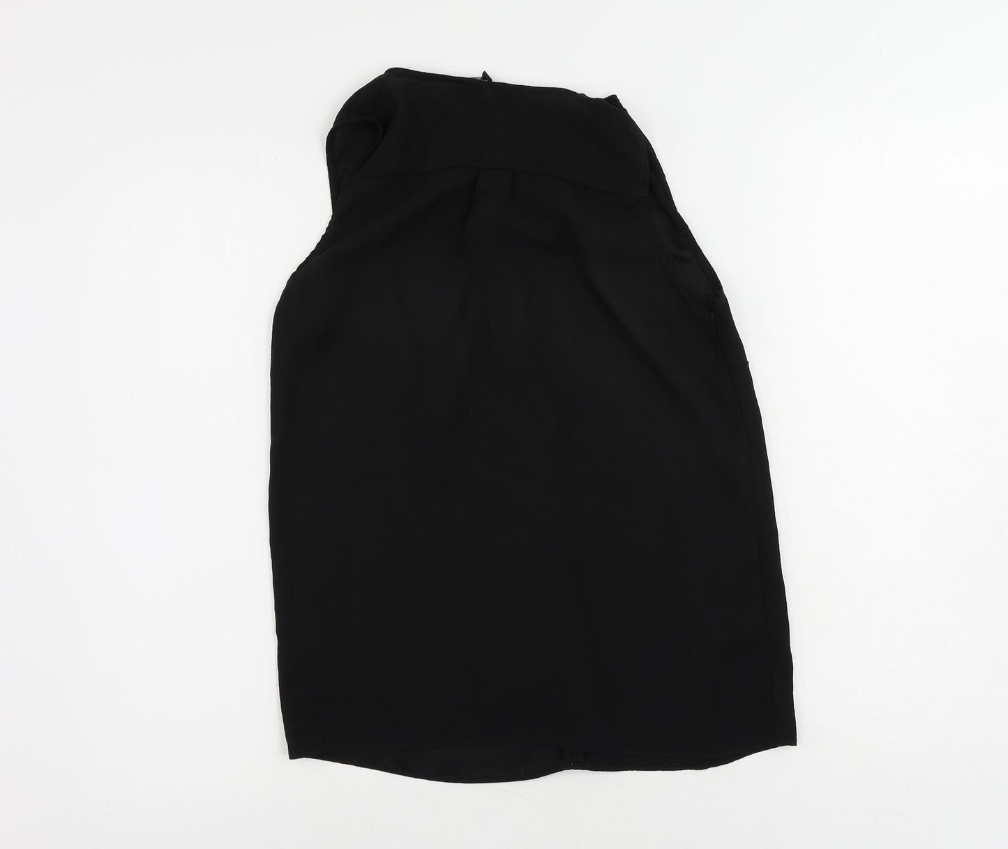 NEXT Womens Black Polyester Basic Blouse Size 6 V-Neck