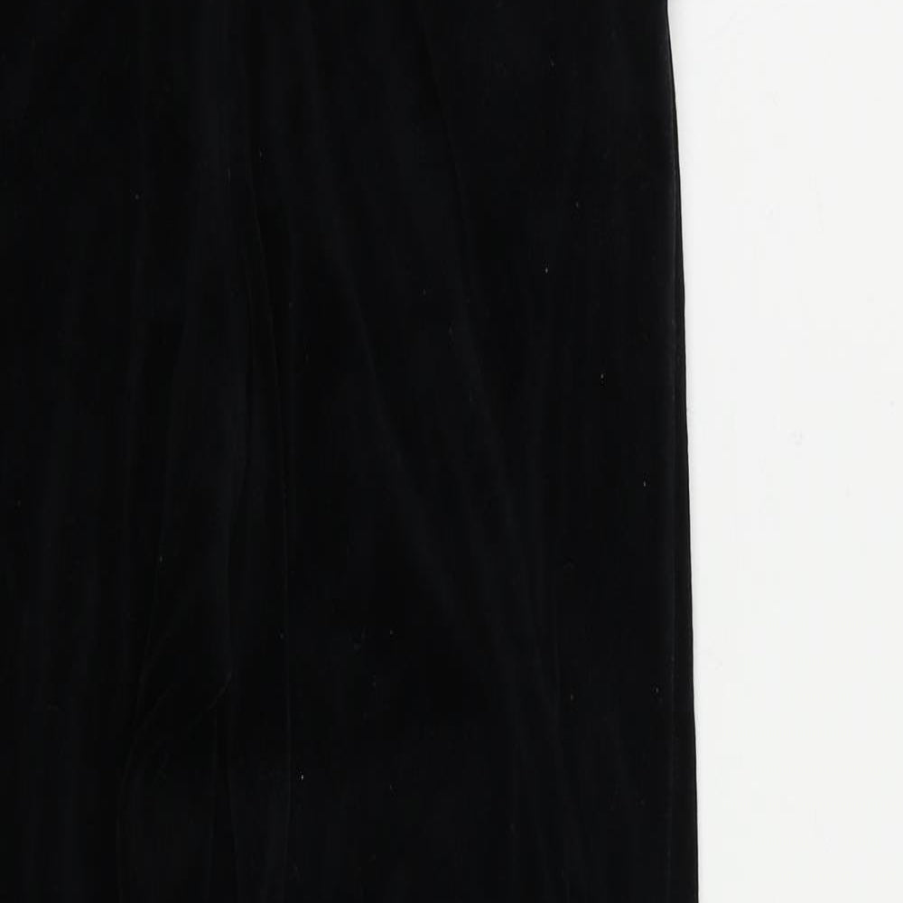 H&M Girls Black Polyester Jogger Trousers Size 12-13 Years Regular Drawstring - Embellished