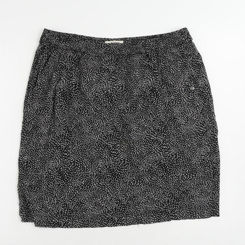 Q Garcia Womens Black Geometric Viscose Straight & Pencil Skirt Size XL - Pockets Elastic Waist