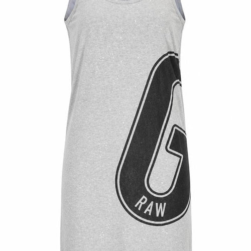 G-Star Raw Womens Grey Cotton Tank Dress Size L Scoop Neck Pullover