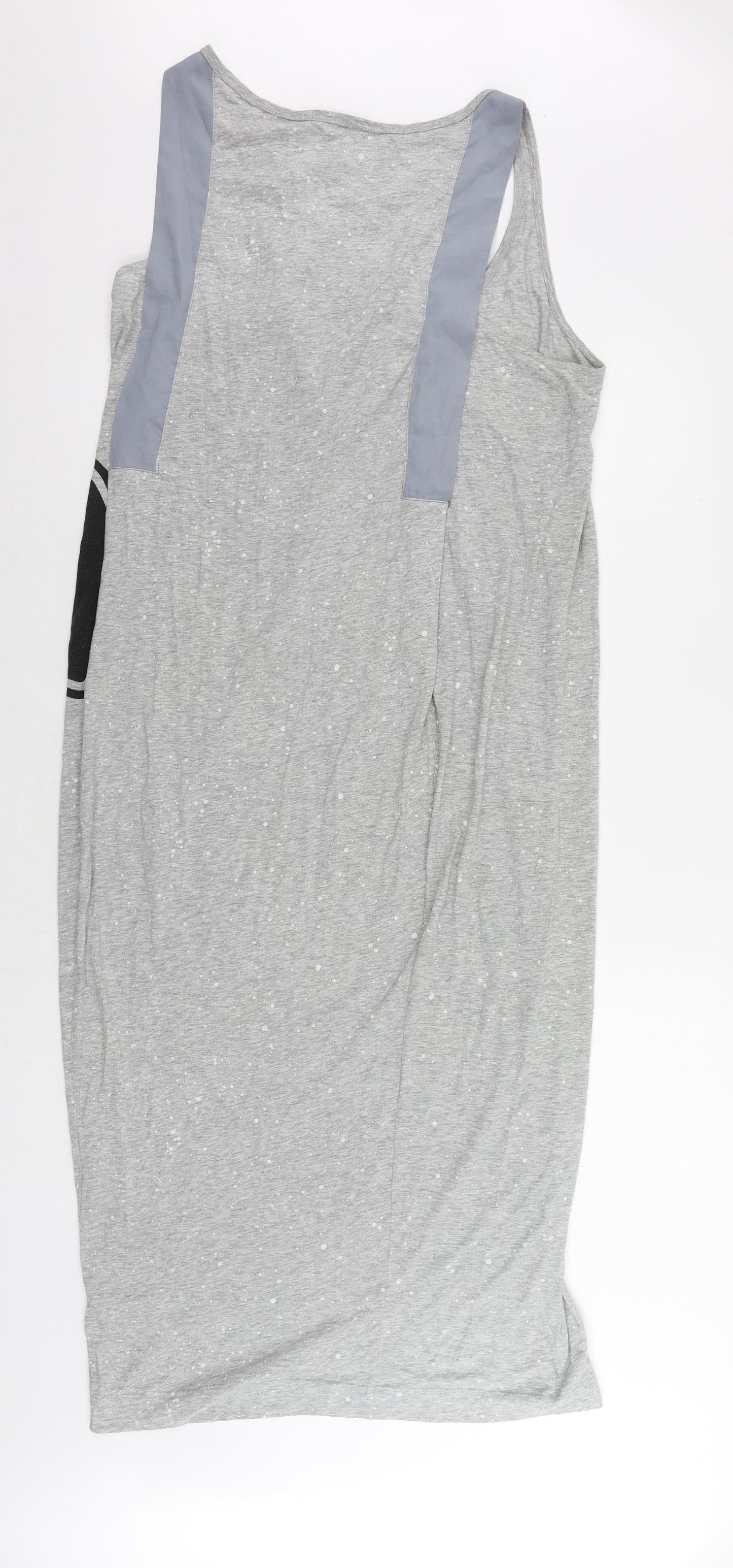 G-Star Raw Womens Grey Cotton Tank Dress Size L Scoop Neck Pullover