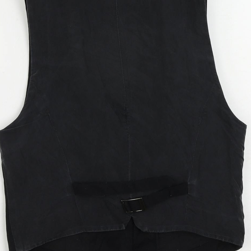 Topshop Womens Black Jacket Waistcoat Size 10 Button
