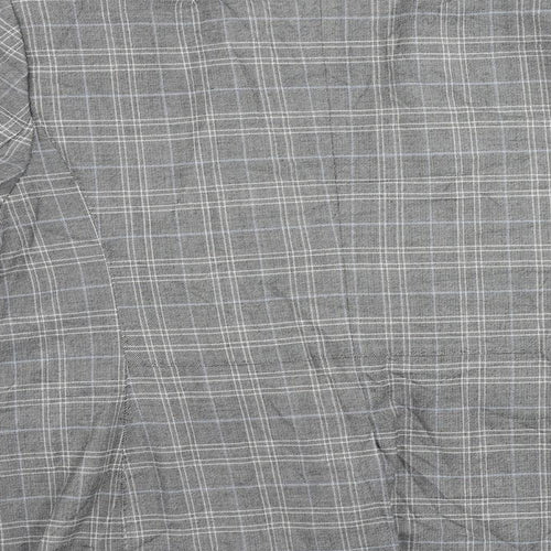 Marks and Spencer Womens Grey Plaid Jacket Blazer Size 20 Button