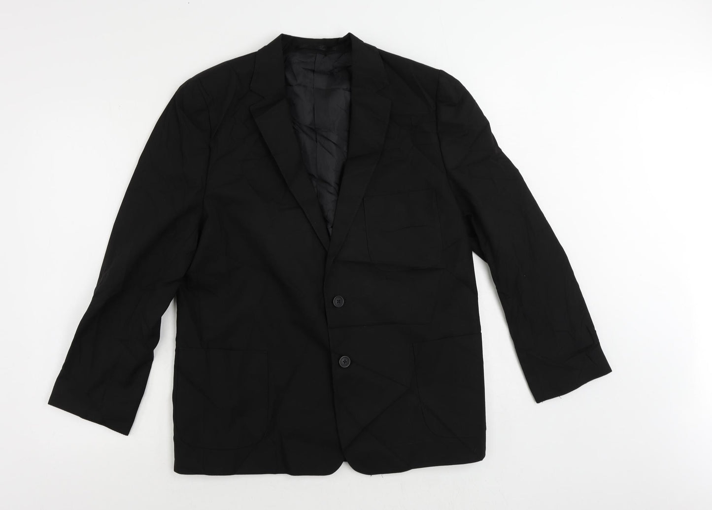 Marks and Spencer Boys Black Jacket Blazer Size 13-14 Years Button