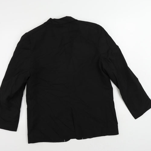 Marks and Spencer Boys Black Jacket Blazer Size 13-14 Years Button