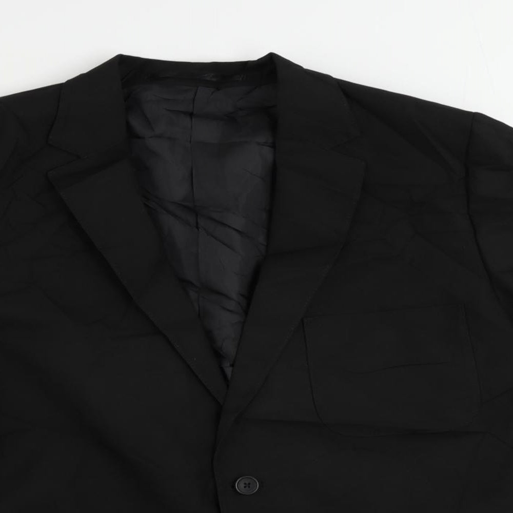 Marks and Spencer Boys Black Jacket Blazer Size 13-14 Years Button