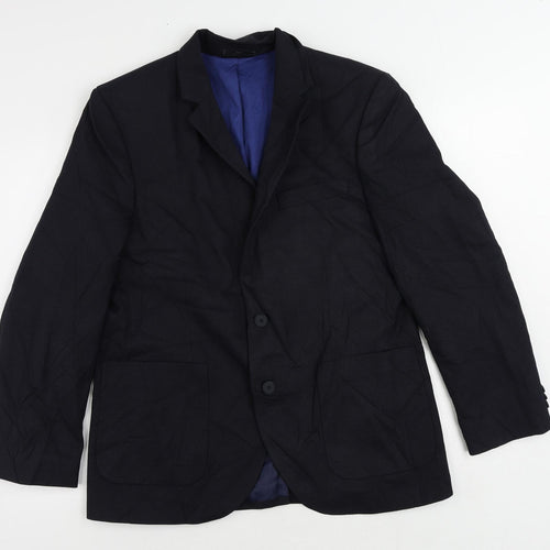 Marks and Spencer Mens Blue Polyester Jacket Suit Jacket Size 40 Regular