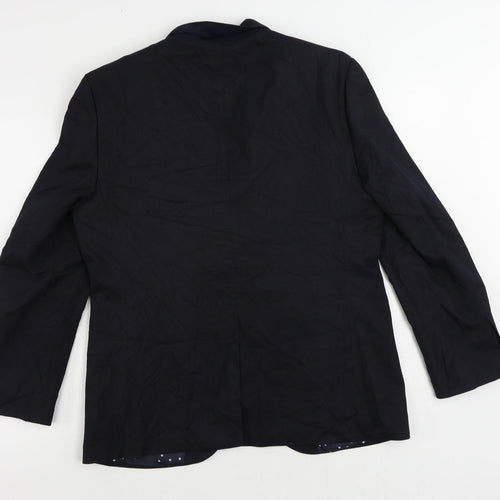 Marks and Spencer Mens Blue Polyester Jacket Suit Jacket Size 40 Regular