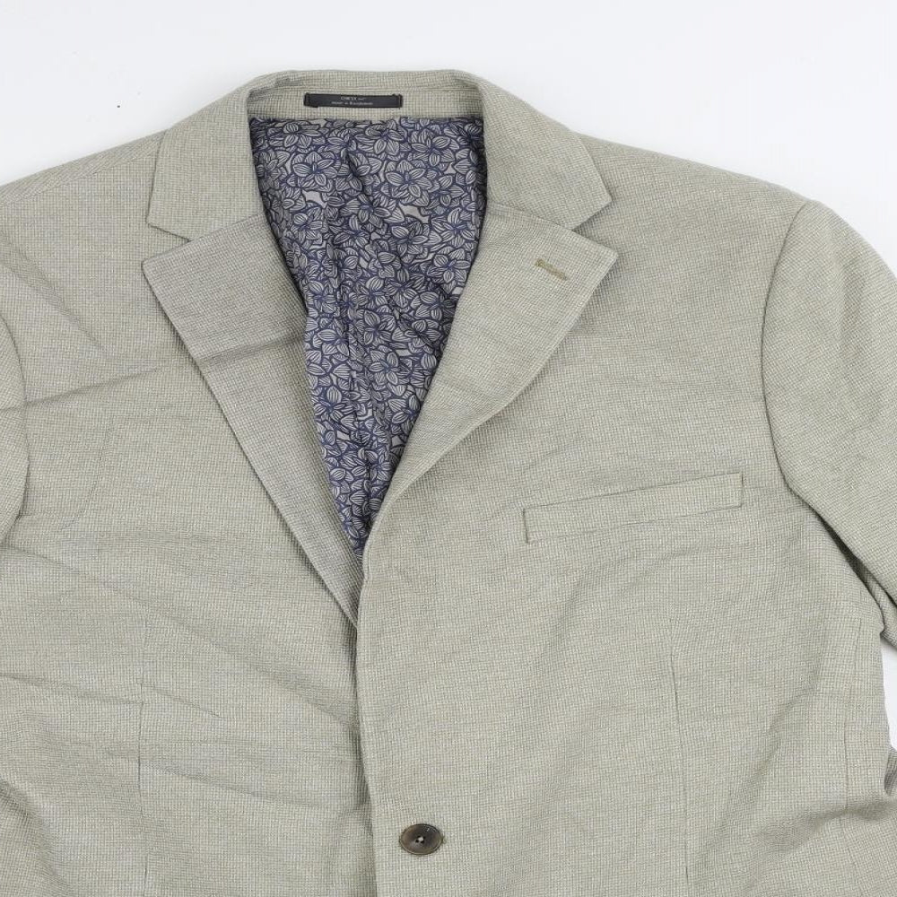 Marks and Spencer Mens Beige Polyester Jacket Suit Jacket Size 44 Regular