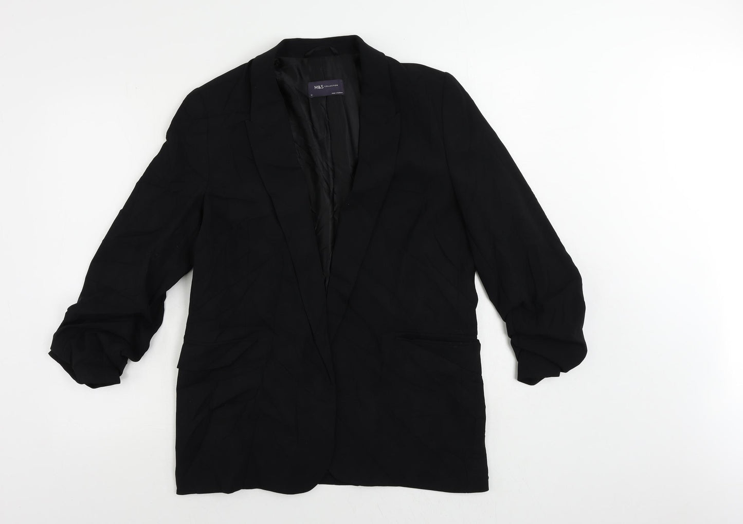 Marks and Spencer Womens Black Jacket Blazer Size 12 - Open