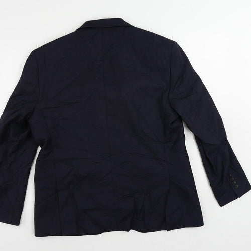 Marks and Spencer Mens Blue Wool Jacket Suit Jacket Size 42 Regular