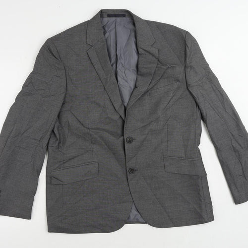 Marks and Spencer Mens Grey Polyester Jacket Suit Jacket Size 42 Regular