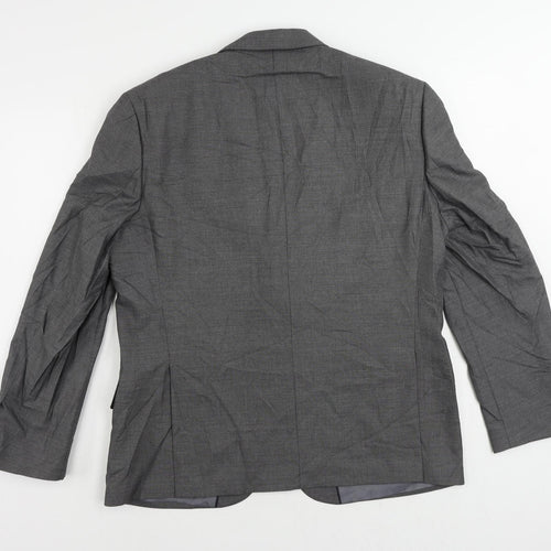 Marks and Spencer Mens Grey Polyester Jacket Suit Jacket Size 42 Regular