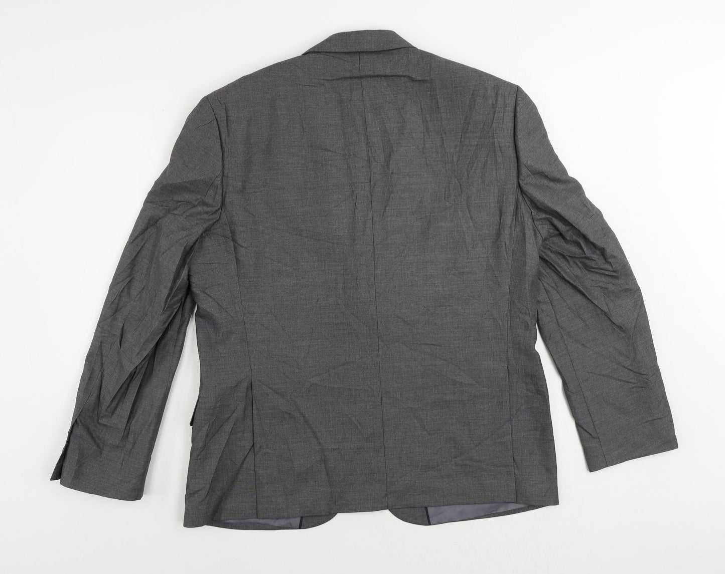 Marks and Spencer Mens Grey Polyester Jacket Suit Jacket Size 42 Regular