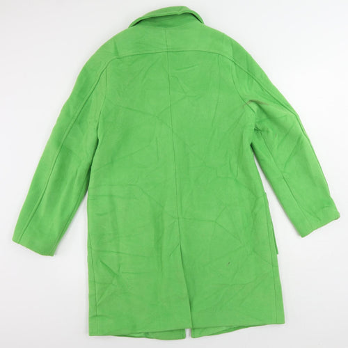 Marks and Spencer Womens Green Pea Coat Coat Size 12 Button