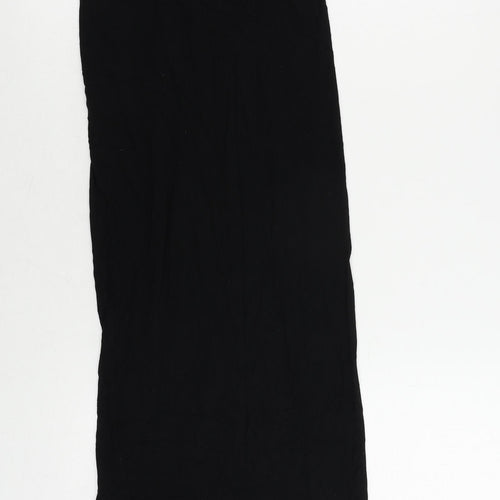 ASOS Womens Black Viscose Maxi Size 10 Sweetheart Pullover